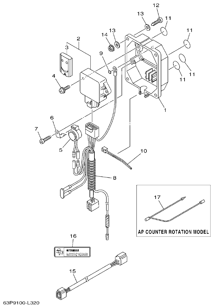 Yamaha F150DET, FL150DET OPTIONAL PARTS 1 parts diagram